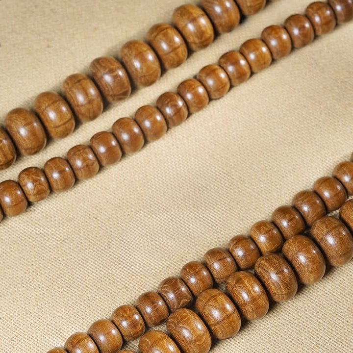 Buddha Stones 天然アベリアビフローラ木材保護108マーラー数珠 - image 6