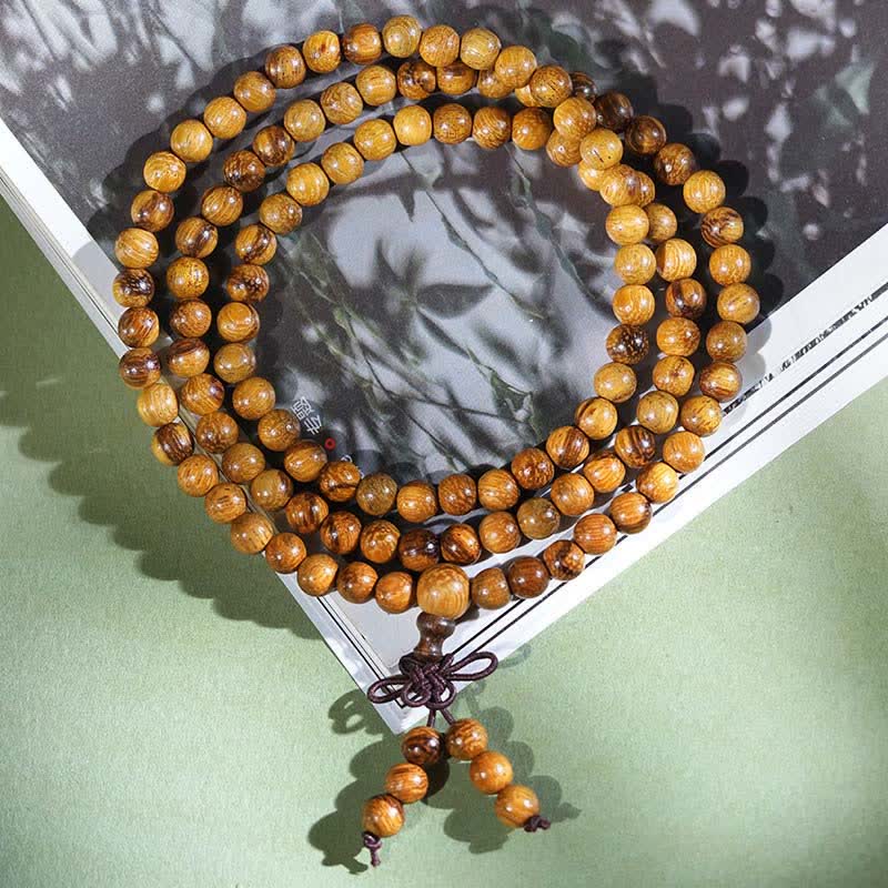 Buddha Stones 天然大理石調ハーモニー108マーラー数珠 - image 2