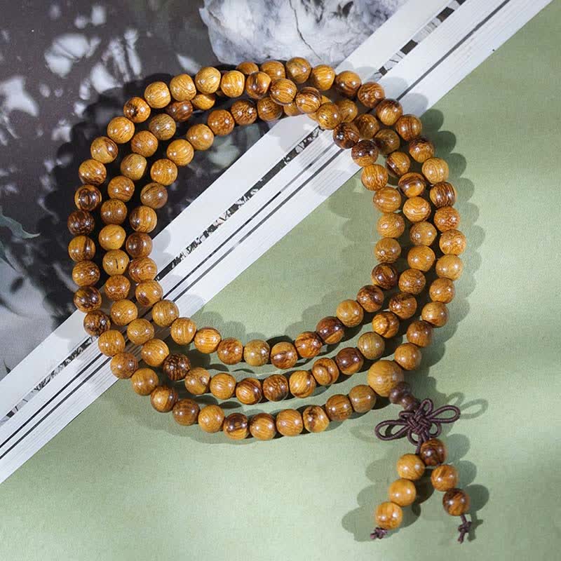 Buddha Stones 天然大理石調ハーモニー108マーラー数珠 - image 1