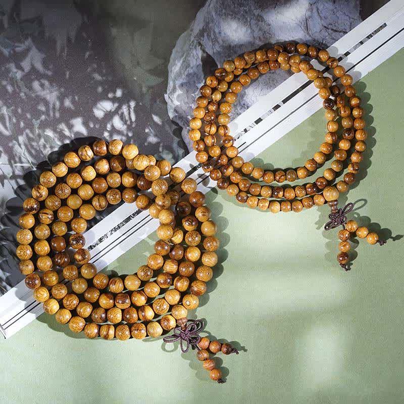 Buddha Stones 天然大理石調ハーモニー108マーラー数珠 - image 7