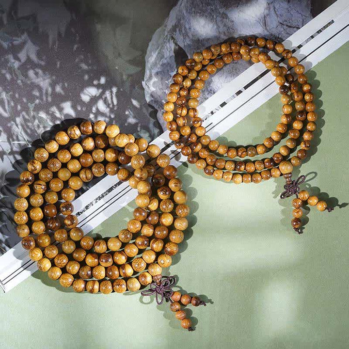 Buddha Stones 天然大理石調ハーモニー108マーラー数珠 - image 7