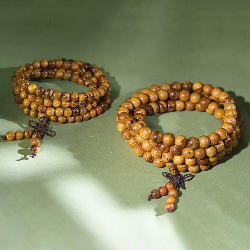 Buddha Stones 天然大理石調ハーモニー108マーラー数珠 - image 6