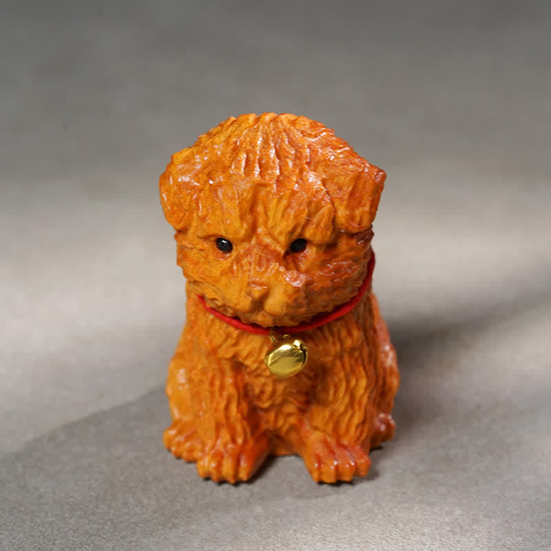 Buddha Stones 白檀の犬 平和 かわいい動物の装飾 - image 3