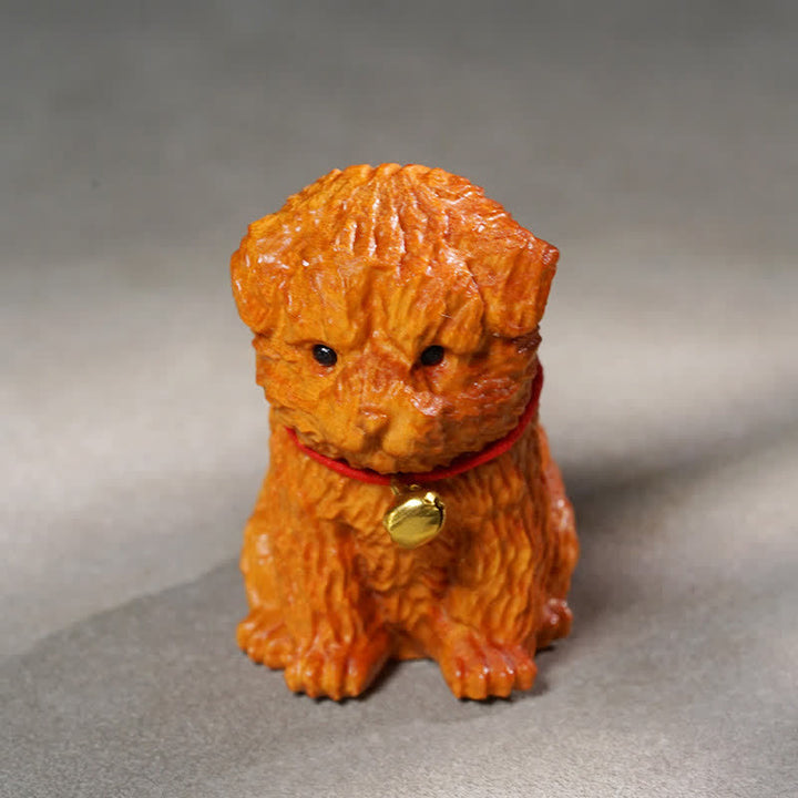 Buddha Stones 白檀の犬 平和 かわいい動物の装飾 - image 3