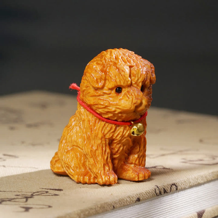 Buddha Stones 白檀の犬 平和 かわいい動物の装飾 - 犬 - image 0