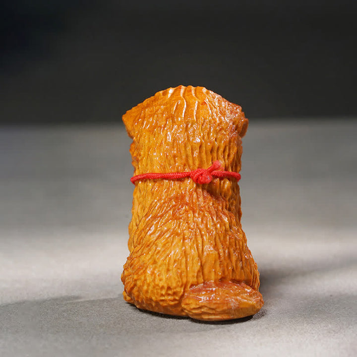 Buddha Stones 白檀の犬 平和 かわいい動物の装飾 - image 7