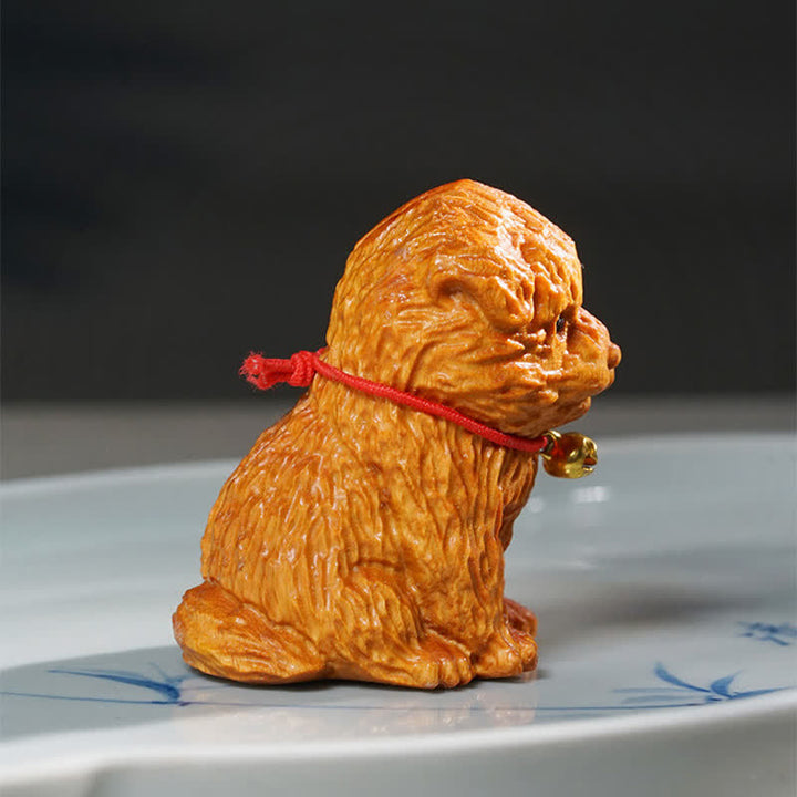 Buddha Stones 白檀の犬 平和 かわいい動物の装飾 - image 8
