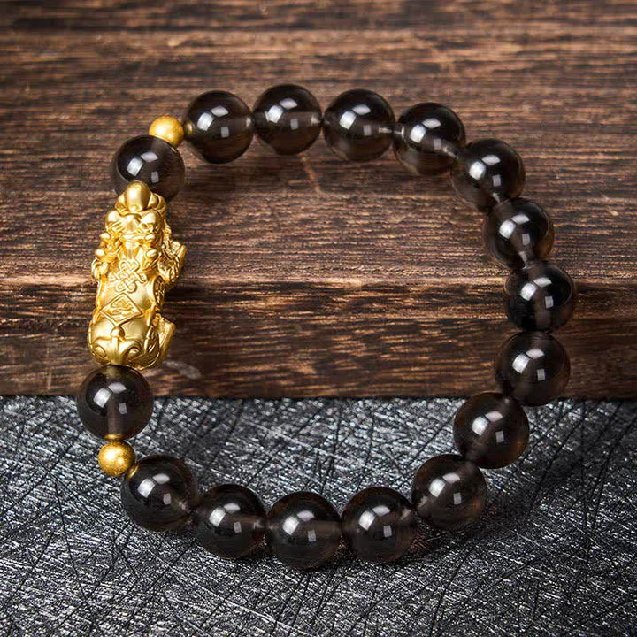 Buddha Stones 貔貅（ひきゅう）氷黒曜石縁起ブレスレット - image 3