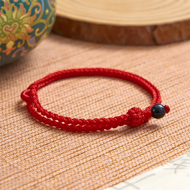 Buddha Stones グリーンアベンチュリンと赤紐のバランスブレスレット - image 28