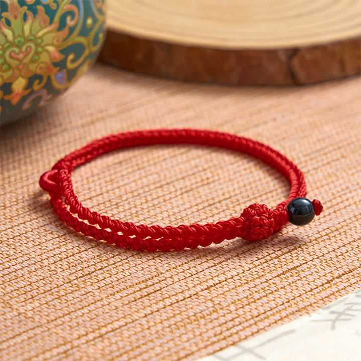 Buddha Stones グリーンアベンチュリンと赤紐のバランスブレスレット - image 28