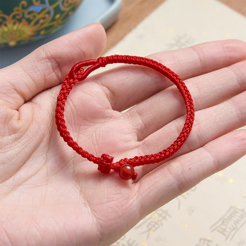 Buddha Stones グリーンアベンチュリンと赤紐のバランスブレスレット - image 22