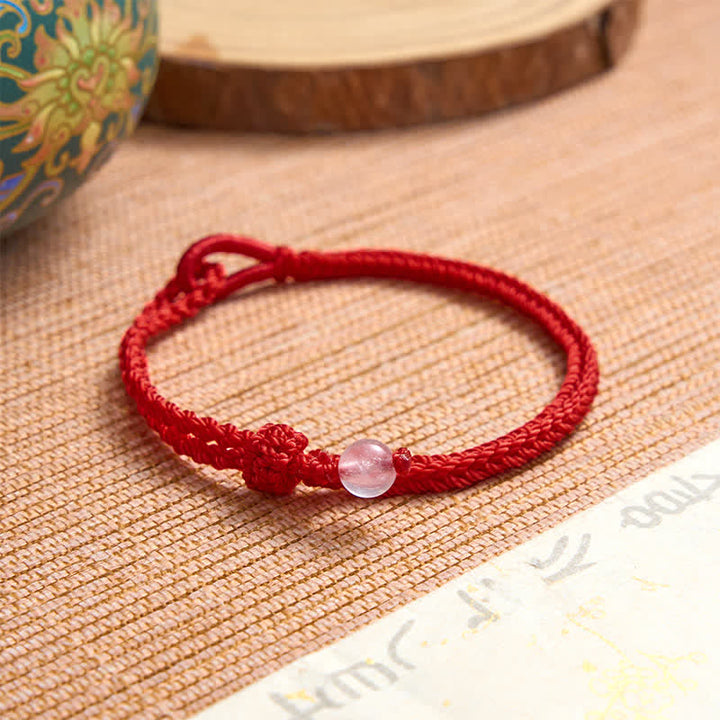 Buddha Stones グリーンアベンチュリンと赤紐のバランスブレスレット - image 12
