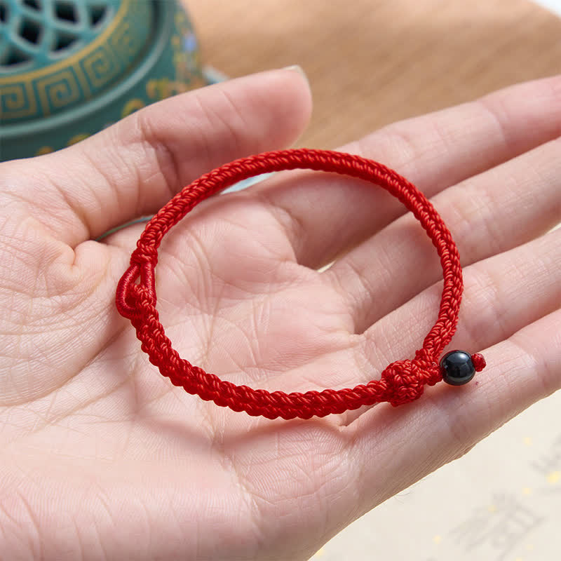 Buddha Stones グリーンアベンチュリンと赤紐のバランスブレスレット - image 30