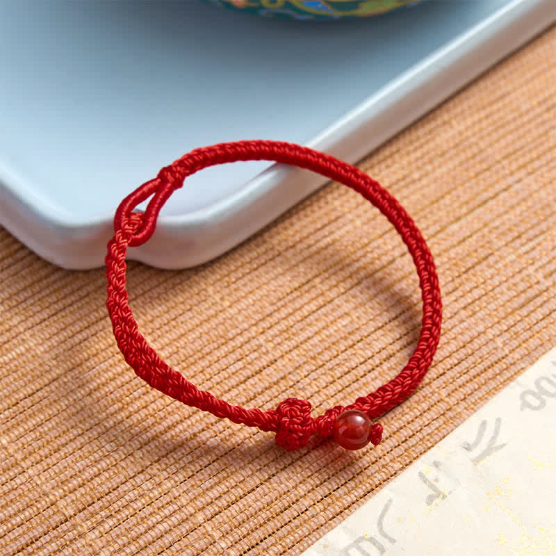 Buddha Stones グリーンアベンチュリンと赤紐のバランスブレスレット - image 19