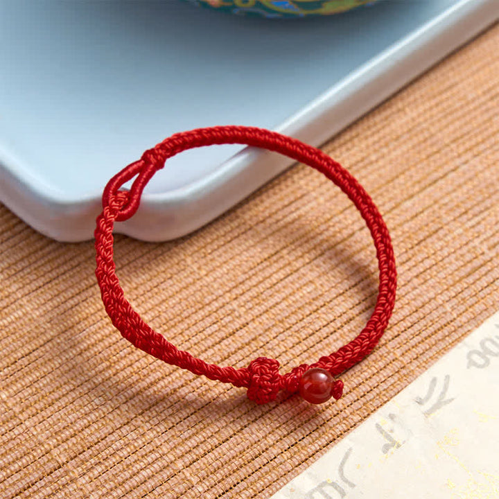 Buddha Stones グリーンアベンチュリンと赤紐のバランスブレスレット - image 19