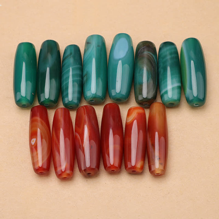 Buddha Stones グリーンアゲート、レッドアゲート、バランス編み込みオーバルペンダントネックレス - image 15