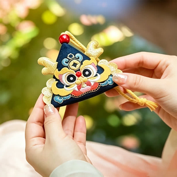 Buddha Stones 魅力的なドラゴン、トラ、ヘビの三角形のかわいい動物の装飾 - ネイビードラゴン - image 10