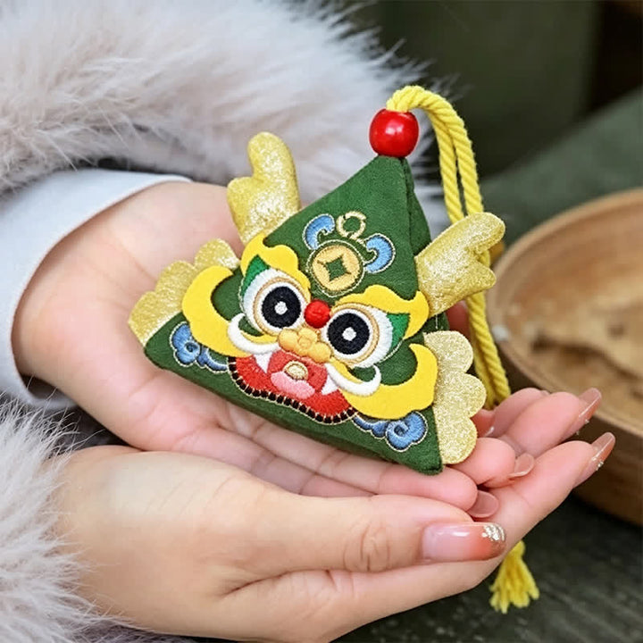 Buddha Stones 魅力的なドラゴン、トラ、ヘビの三角形のかわいい動物の装飾 - image 3
