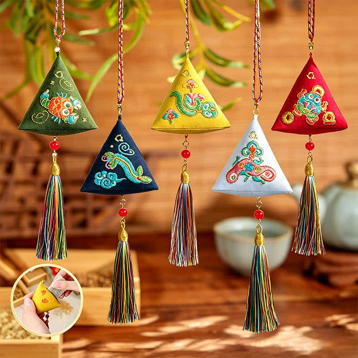 Buddha Stones 刺繍粽子型チャーム三角形 さそり かわいい動物装飾 - image 25