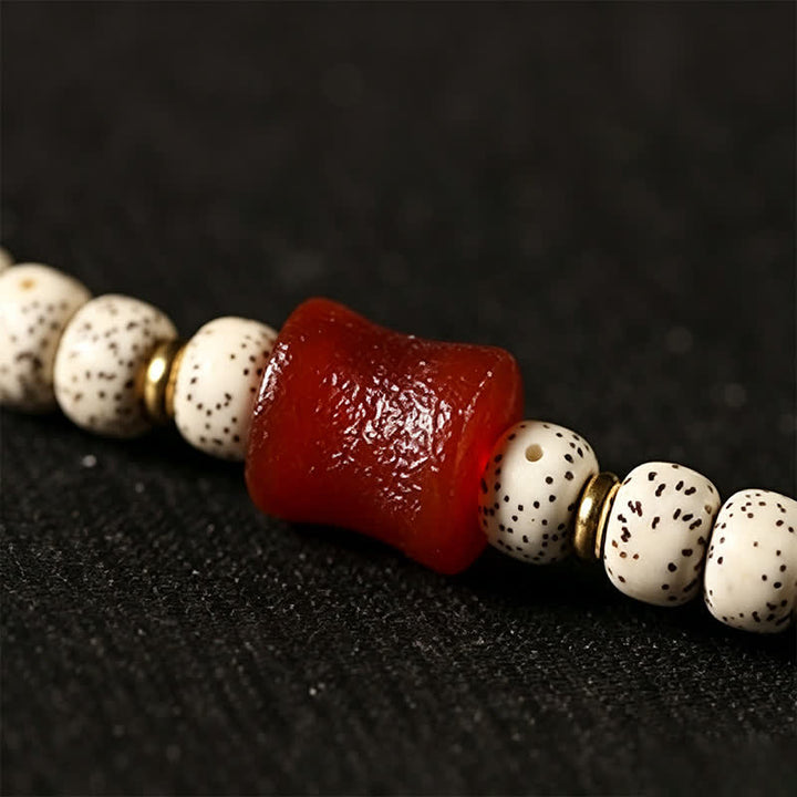 Buddha Stones 星月菩提樹の種子ジービーズ知恵手織りチベット108マーラー数珠 - image 10