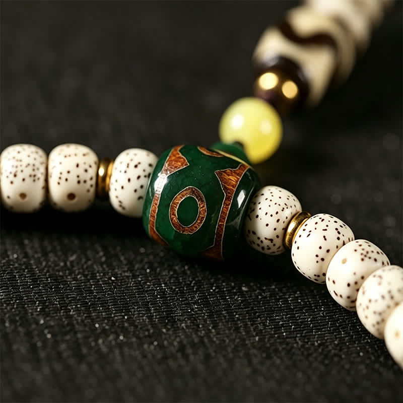 Buddha Stones 星月菩提樹の種子ジービーズ知恵手織りチベット108マーラー数珠 - image 13