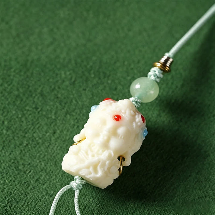 Buddha Stones 白い菩提樹の種をモチーフにした菩薩タラ・ホープの手織りエスニック108マーラー数珠 - image 12