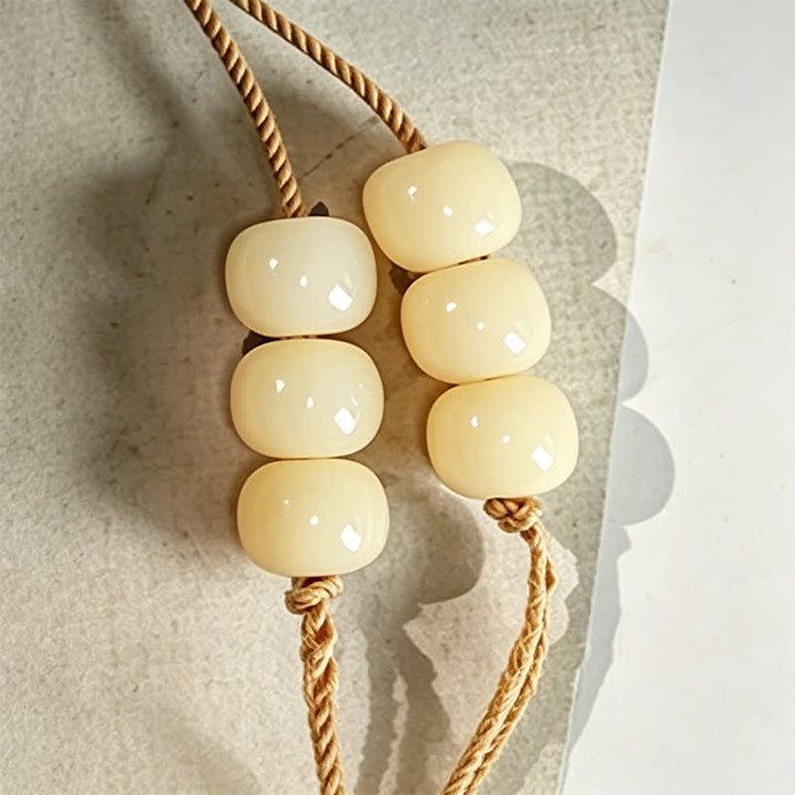 Buddha Stones 菩提樹の根と蓮のペンダント、純粋さ、108ビーズ、手磨きラウンドマーラー数珠 - image 11