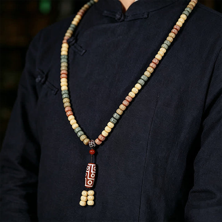 Buddha Stones 菩提樹の種 手織り 平和 ヴィンテージ 108ビーズマーラー数珠 - image 11