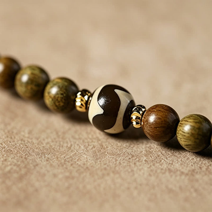 Buddha Stones グリーンサンダルウッドの静寂な手織り猫チャーム レトロエスニックマーラー数珠 - image 13