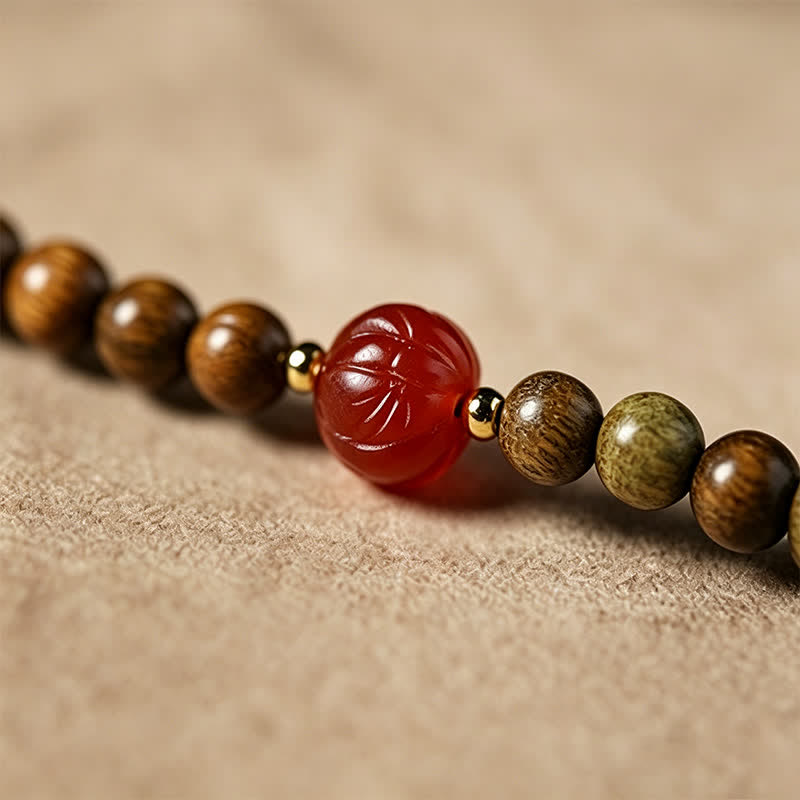 Buddha Stones グリーンサンダルウッドの静寂な手織り猫チャーム レトロエスニックマーラー数珠 - image 15