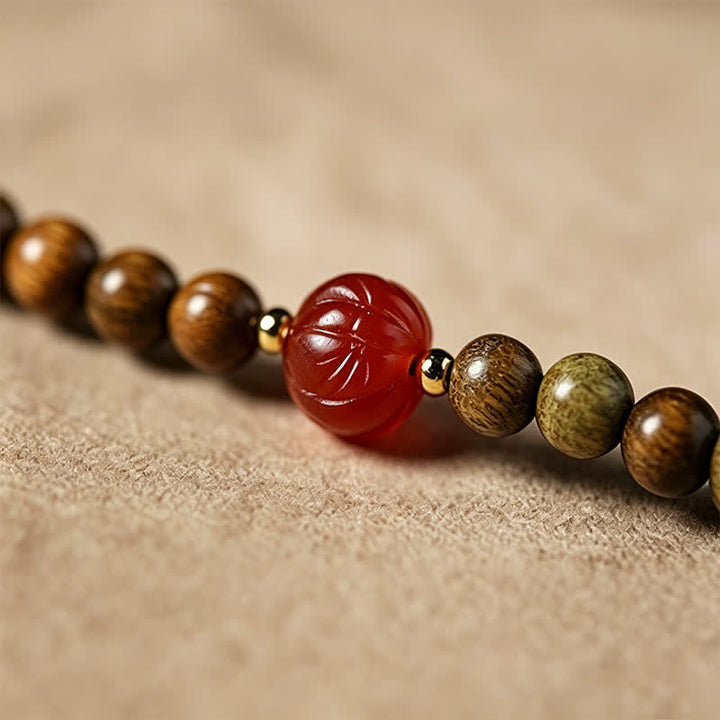 Buddha Stones グリーンサンダルウッドの静寂な手織り猫チャーム レトロエスニックマーラー数珠 - image 15