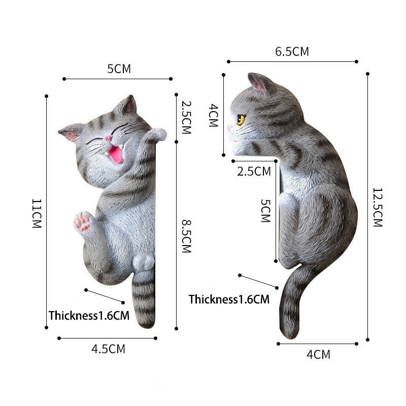 Buddha Stones 塗装済み樹脂製猫型スイッチカバー かわいい動物の装飾 - image 11