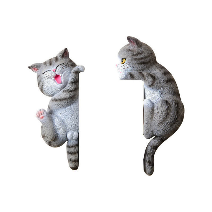 Buddha Stones 塗装済み樹脂製猫型スイッチカバー かわいい動物の装飾 - image 10