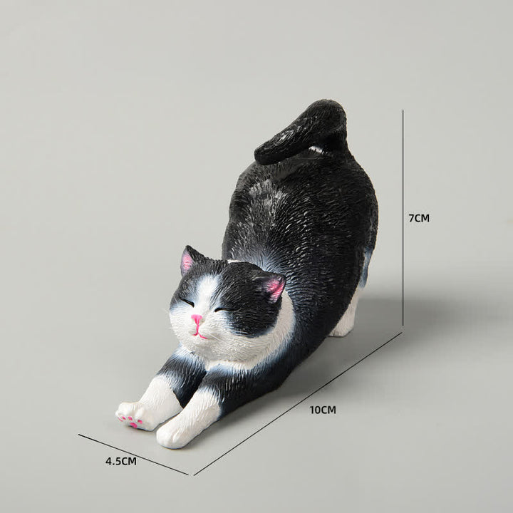 Buddha Stones 手描き樹脂製怠け者の子猫の動物装飾 - 牛猫 - image 11