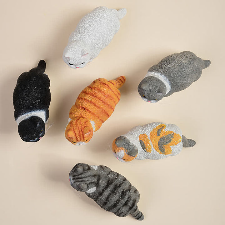 Buddha Stones 塗装済み樹脂製ぽっちゃり猫のかわいい動物装飾 - image 8