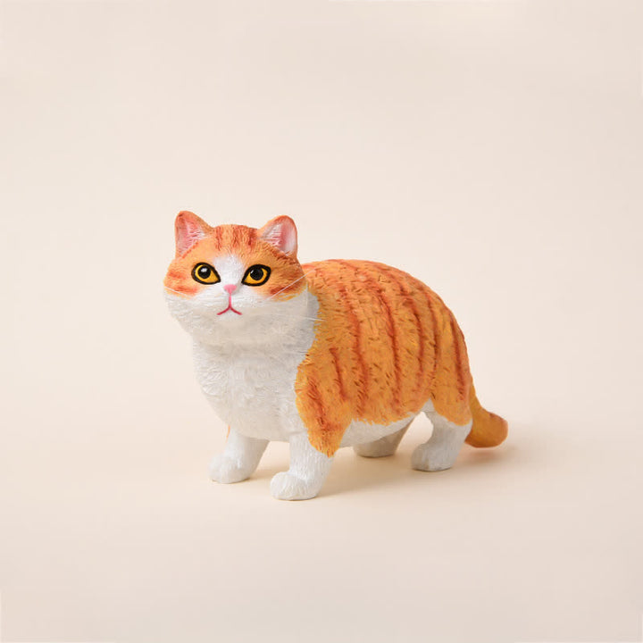Buddha Stones 塗装済み樹脂製ぽっちゃり猫のかわいい動物装飾 - オレンジタビー - image 13