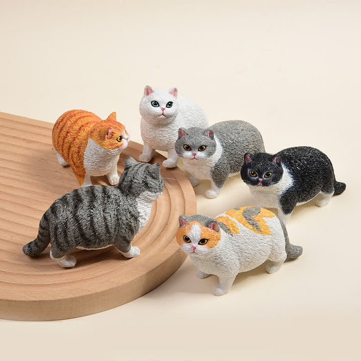 Buddha Stones 塗装済み樹脂製ぽっちゃり猫のかわいい動物装飾 - image 0