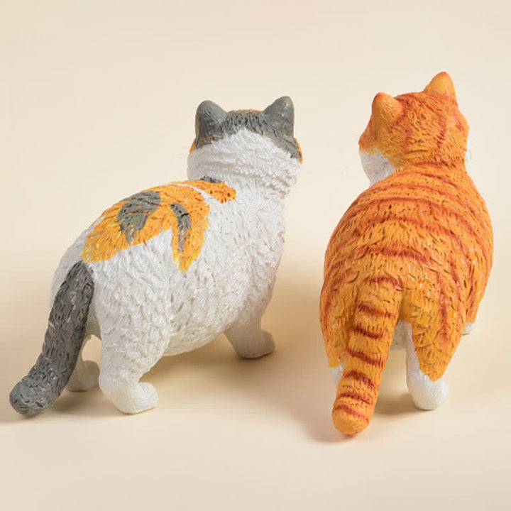 Buddha Stones 塗装済み樹脂製ぽっちゃり猫のかわいい動物装飾 - image 7