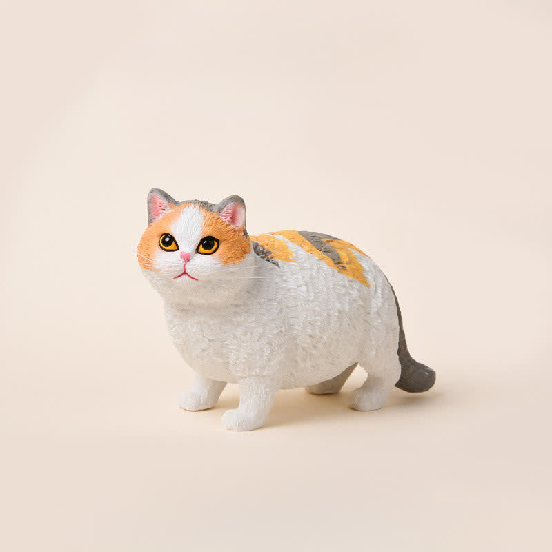 Buddha Stones 塗装済み樹脂製ぽっちゃり猫のかわいい動物装飾 - キャリコ - image 19
