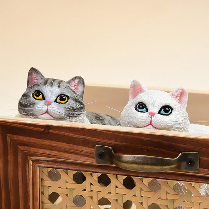 Buddha Stones 塗装済み樹脂製ぽっちゃり猫のかわいい動物装飾 - image 6