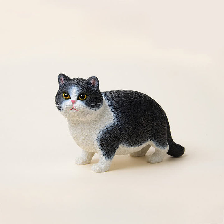 Buddha Stones 塗装済み樹脂製ぽっちゃり猫のかわいい動物装飾 - 牛猫B - image 15