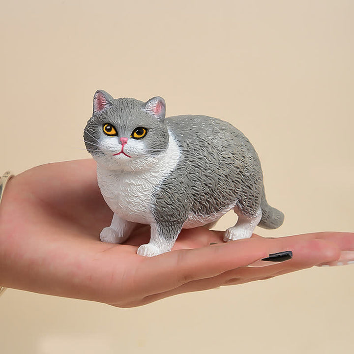 Buddha Stones 塗装済み樹脂製ぽっちゃり猫のかわいい動物装飾 - image 11