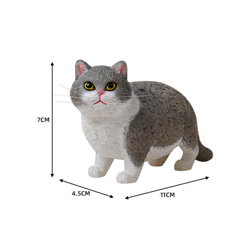 Buddha Stones 塗装済み樹脂製ぽっちゃり猫のかわいい動物装飾 - image 12