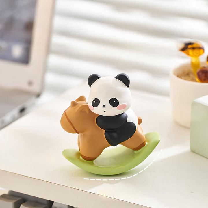Buddha Stones 樹脂製のかわいいパンダがハーモニーを奏でるデスクトップデコレーション - 樹脂（保護♥安定エネルギー） - image 0