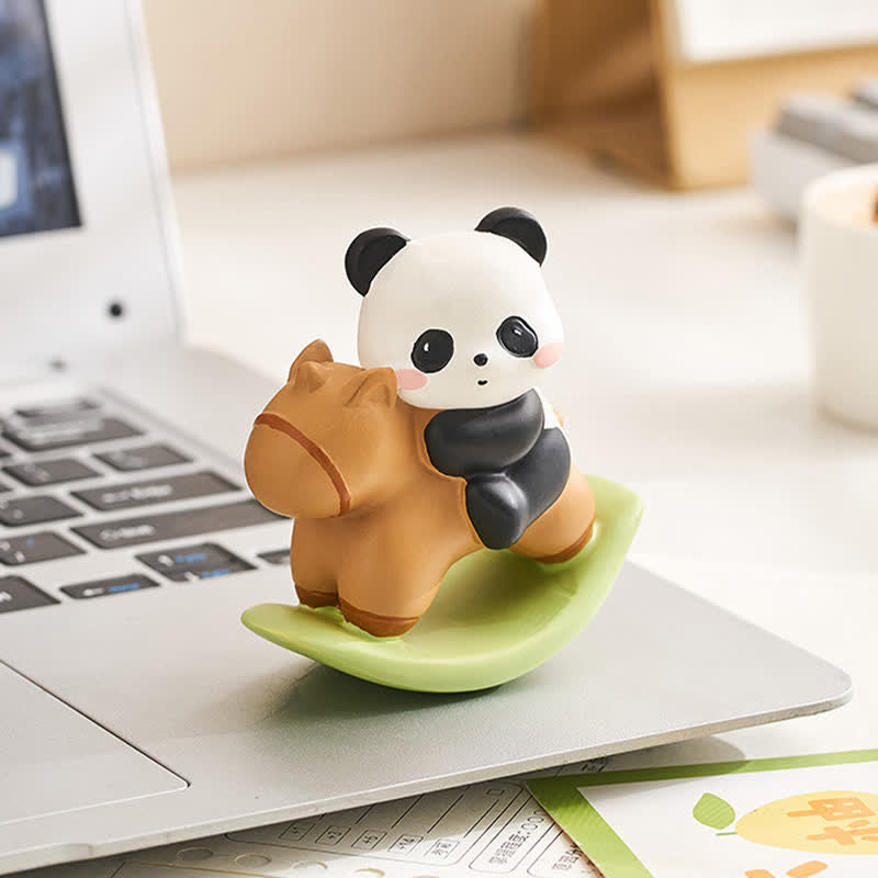 Buddha Stones 樹脂製のかわいいパンダがハーモニーを奏でるデスクトップデコレーション - image 4