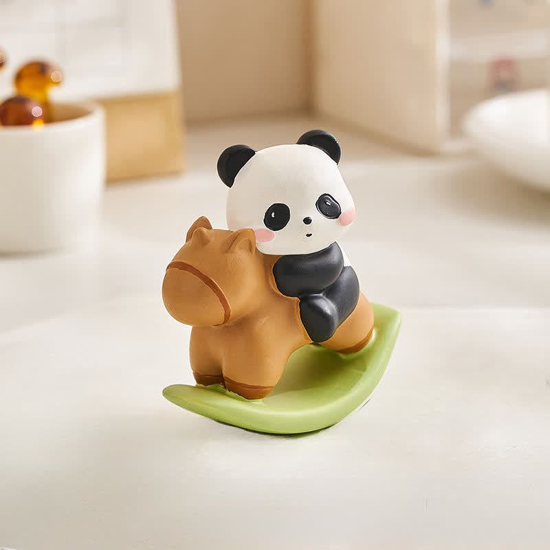 Buddha Stones 樹脂製のかわいいパンダがハーモニーを奏でるデスクトップデコレーション - image 3