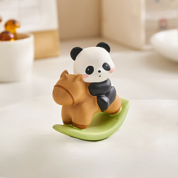 Buddha Stones 樹脂製のかわいいパンダがハーモニーを奏でるデスクトップデコレーション - image 3