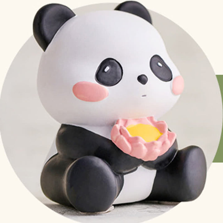 Buddha Stones 樹脂製ロータスパンダのスマホスタンド かわいい動物の装飾 - image 26