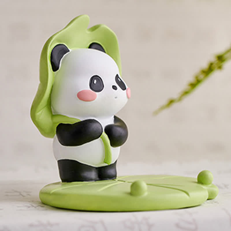Buddha Stones 樹脂製ロータスパンダのスマホスタンド かわいい動物の装飾 - image 20