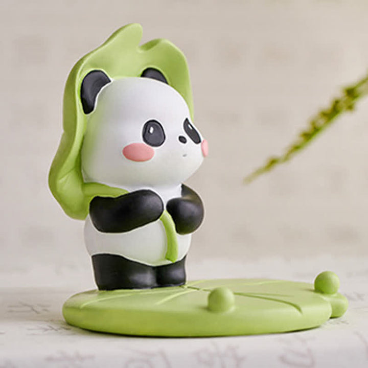 Buddha Stones 樹脂製ロータスパンダのスマホスタンド かわいい動物の装飾 - image 20